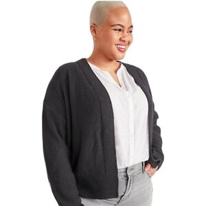 Old Navy Slouchy Open Front Cardigan sweater Dark Gray Size XS